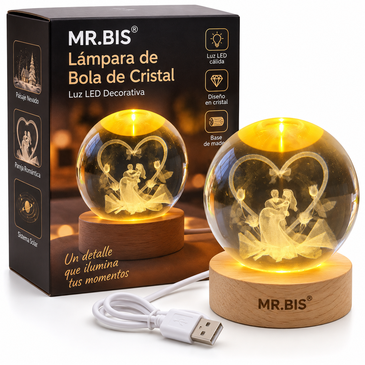 Bola de cristal - Lámpara LED Bola de Cristal