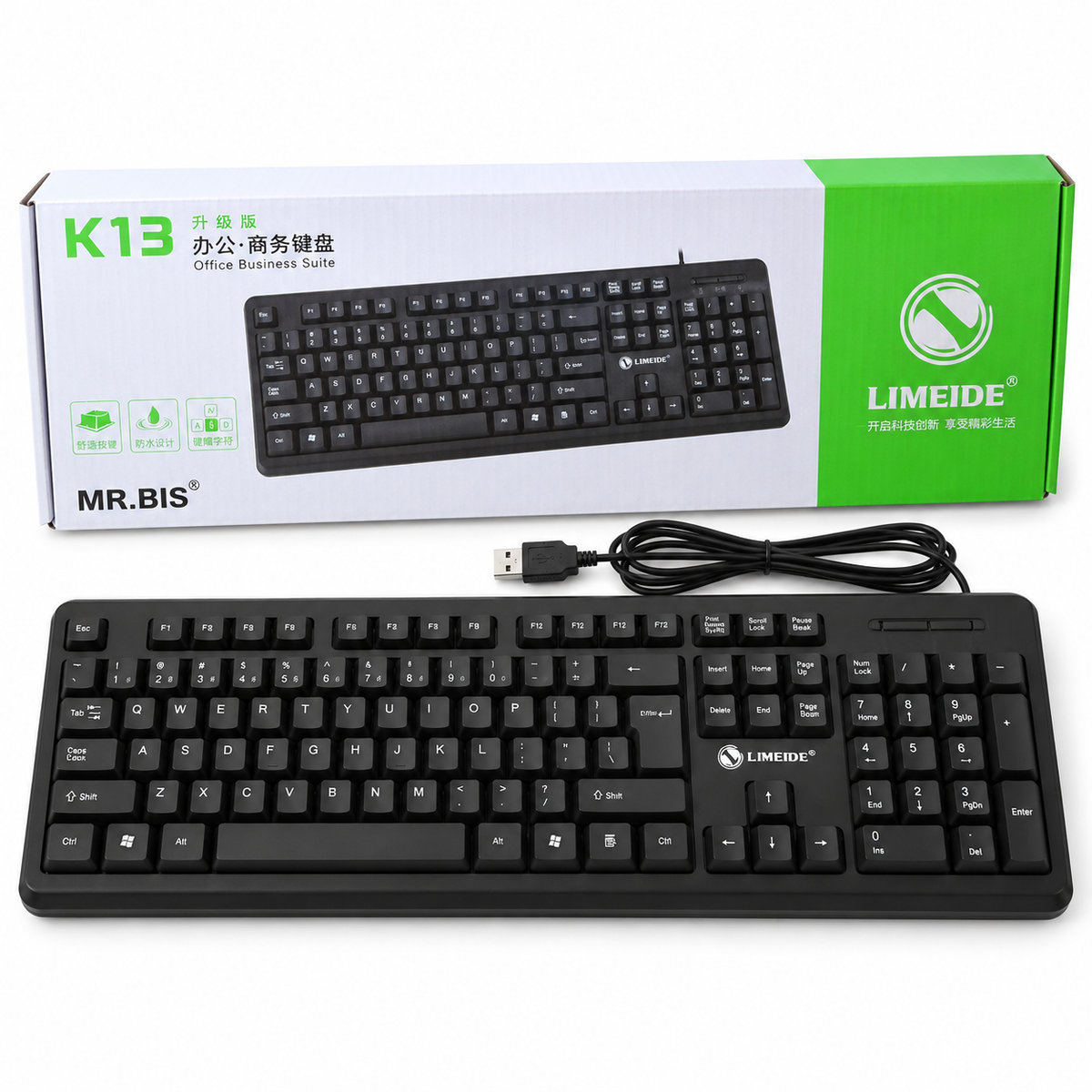 Teclado USB K13 – Teclado completo con teclado numérico
