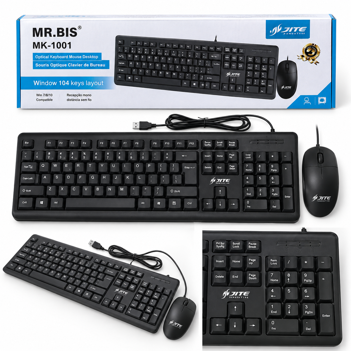 Teclado USB de 104 Teclas con Teclado Numérico