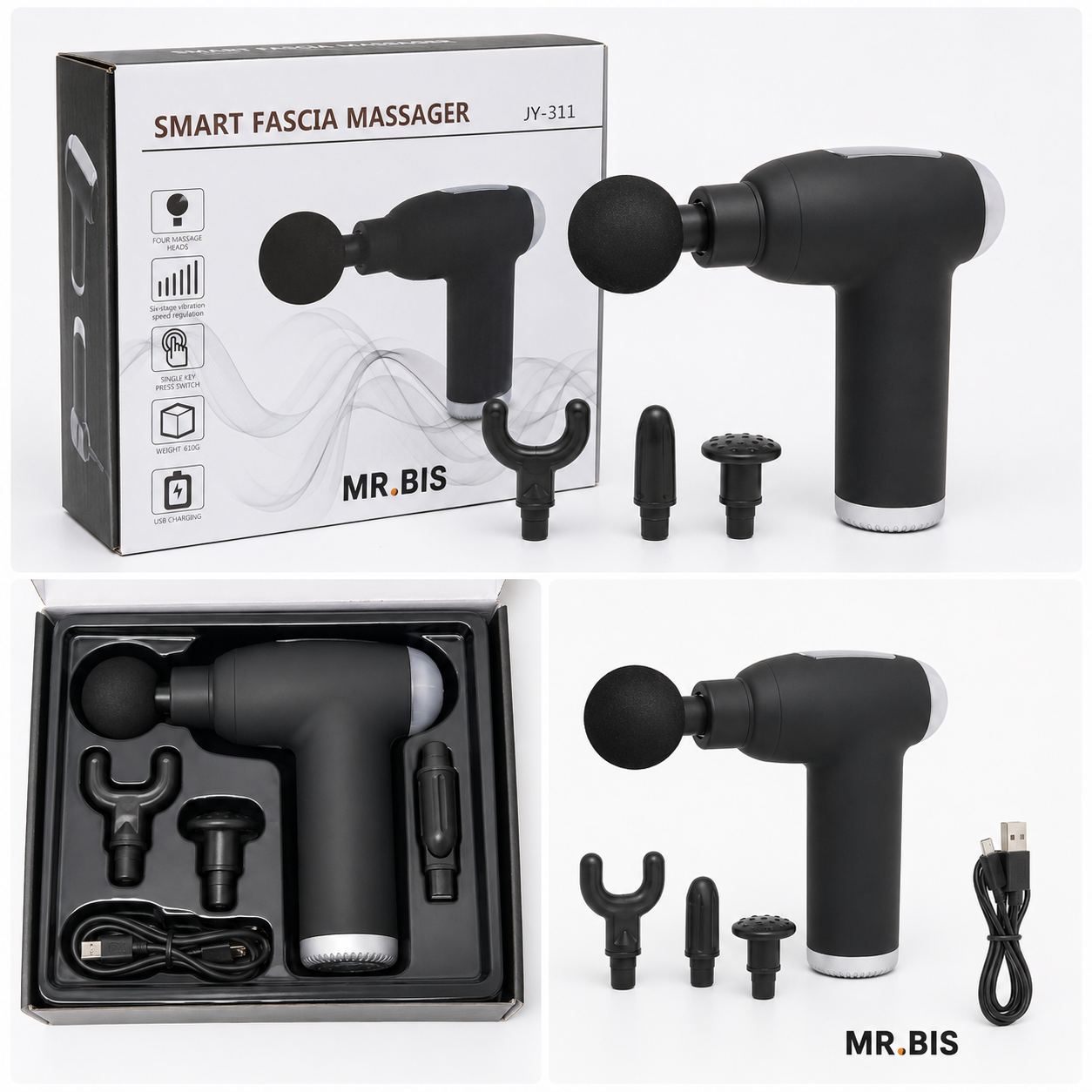 Masajeador Muscular Smart Fascia JY-311 Recargable
