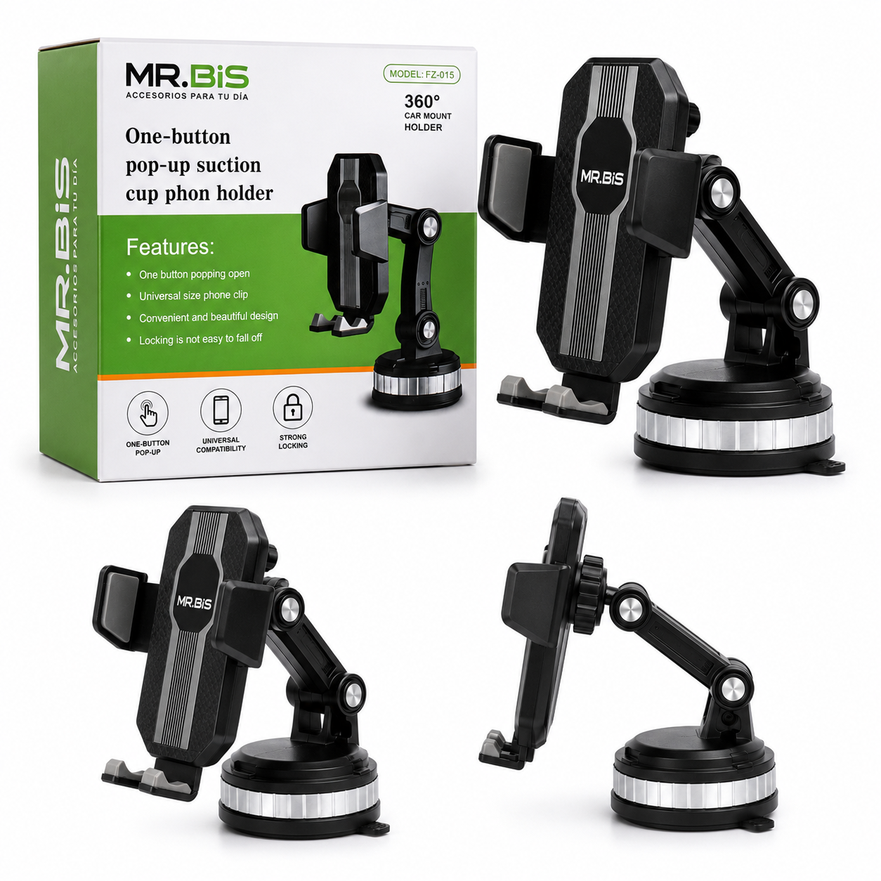 Soporte para Celular de Carro con Ventosa 360° - Holder  360°