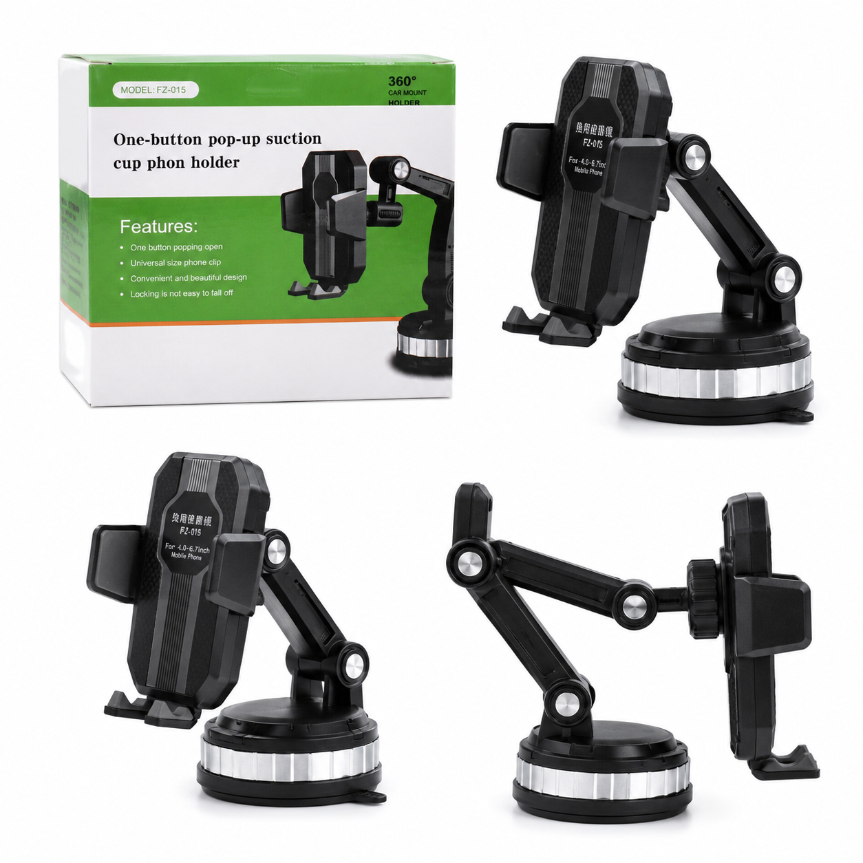 Soporte para Celular de Carro con Ventosa 360° - Holder  360°
