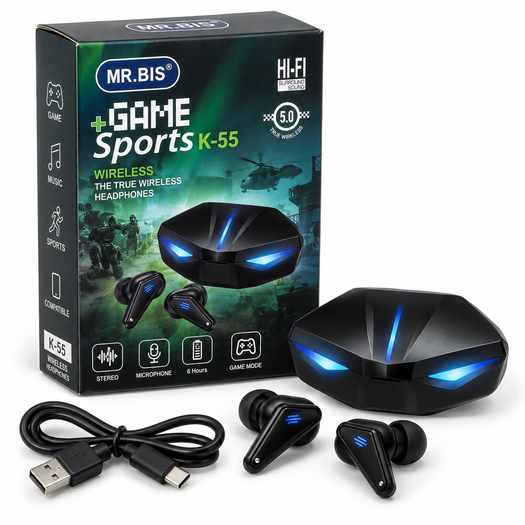 Audífonos Inalámbricos Gaming K-55 Bluetooth 5.0
