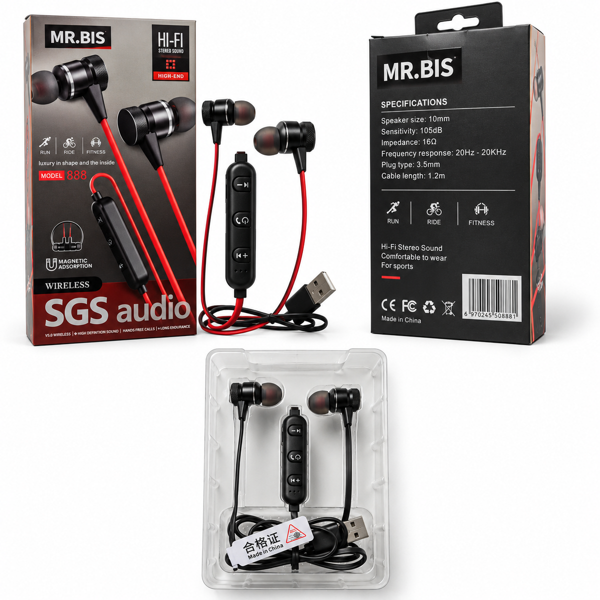 Audífonos In-Ear Inalámbricos Modelo 888 – Hi-Fi