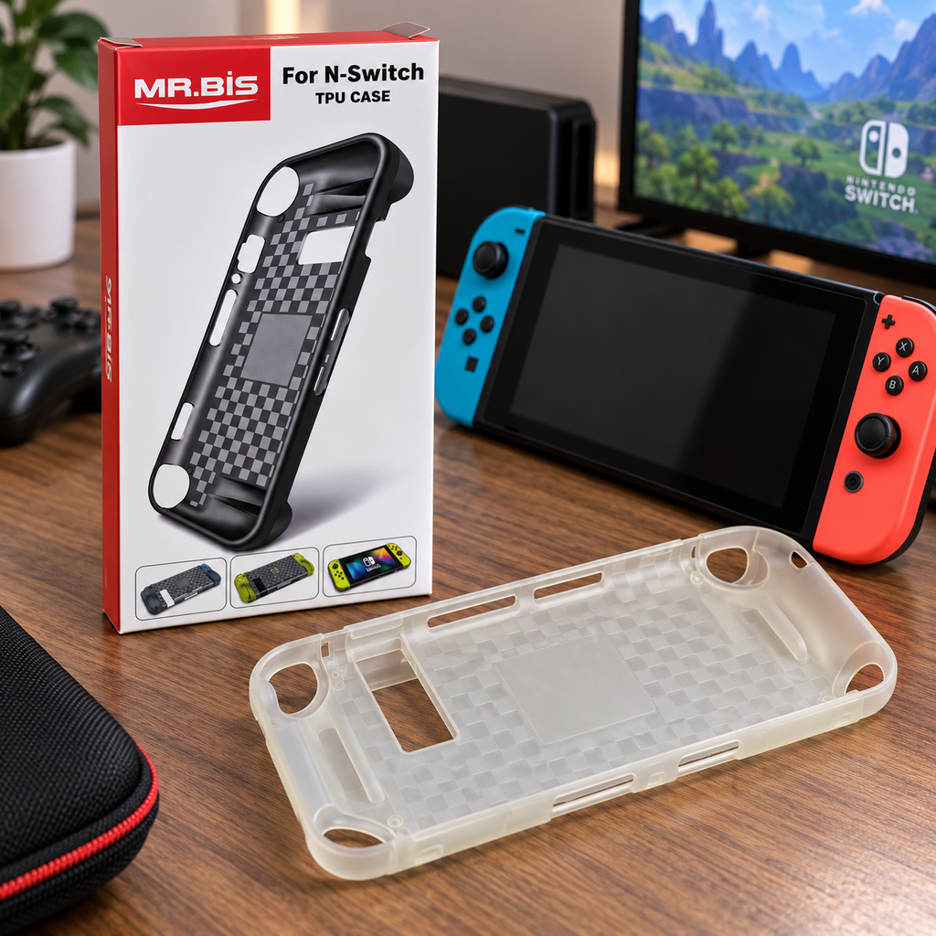 Funda Protectora TPU para N-Switch – TRANSPARENTE NEVADO