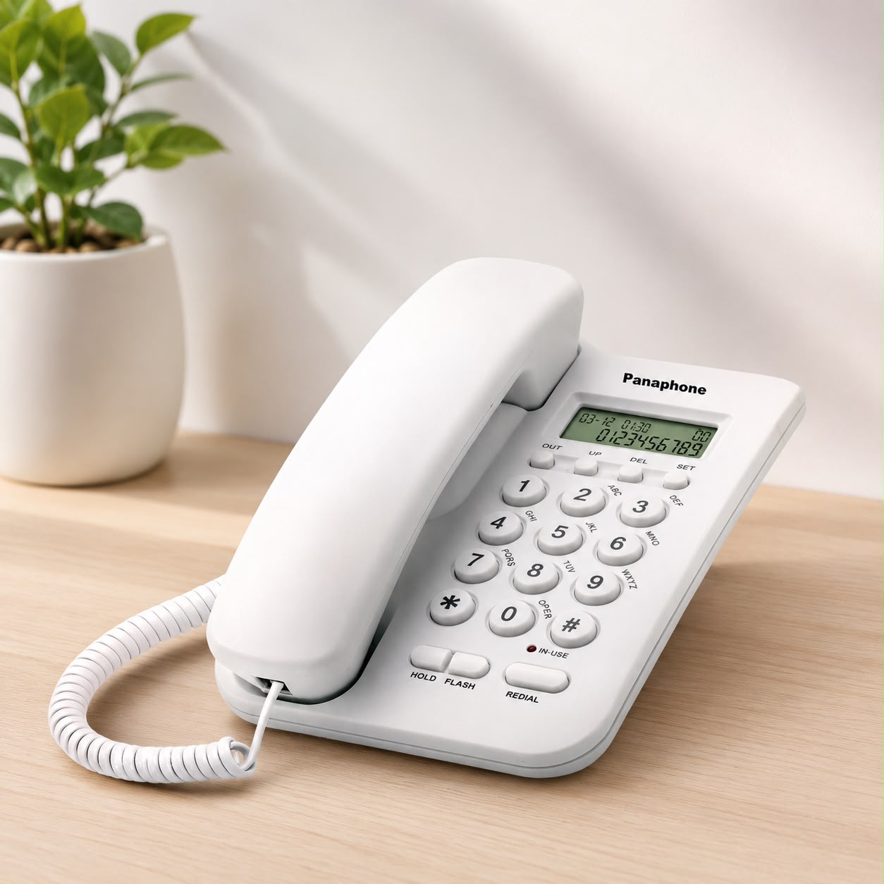 Telefono fijo, con pantalla