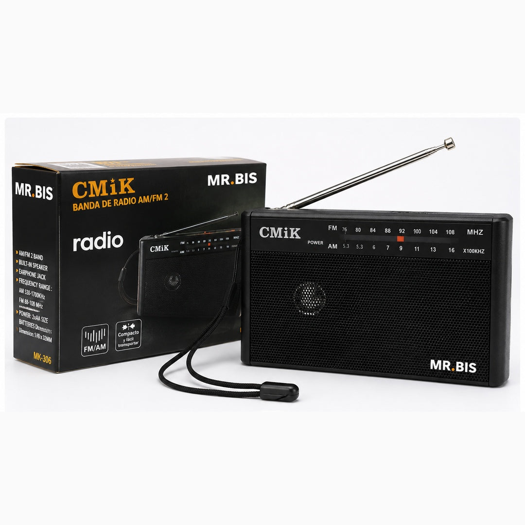 Radio Portátil CMiK MK-306 AM/FM con Parlante